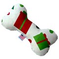 Mirage Pet Products All the Presents Canvas Bone Dog Toy 8 in. 1285-CTYBN8